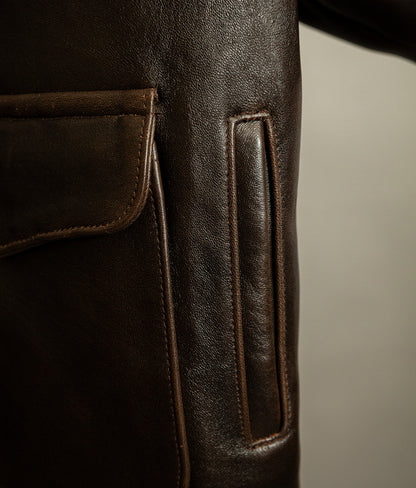 Vintage Avirex A2 Flight Jacket Brown Leather USA Made