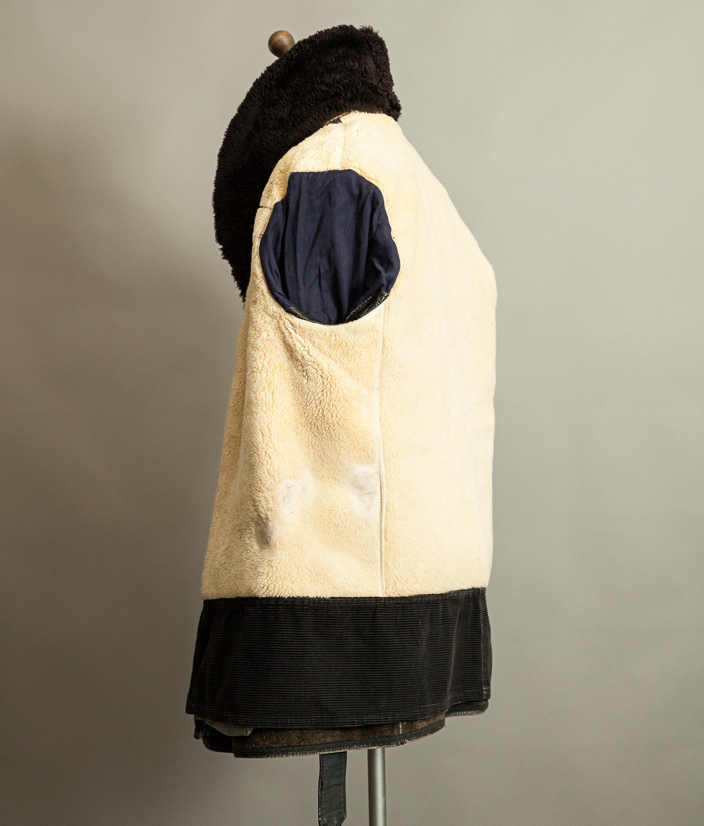 Vintage 1950s American Police Winter Patrol Leather Coat