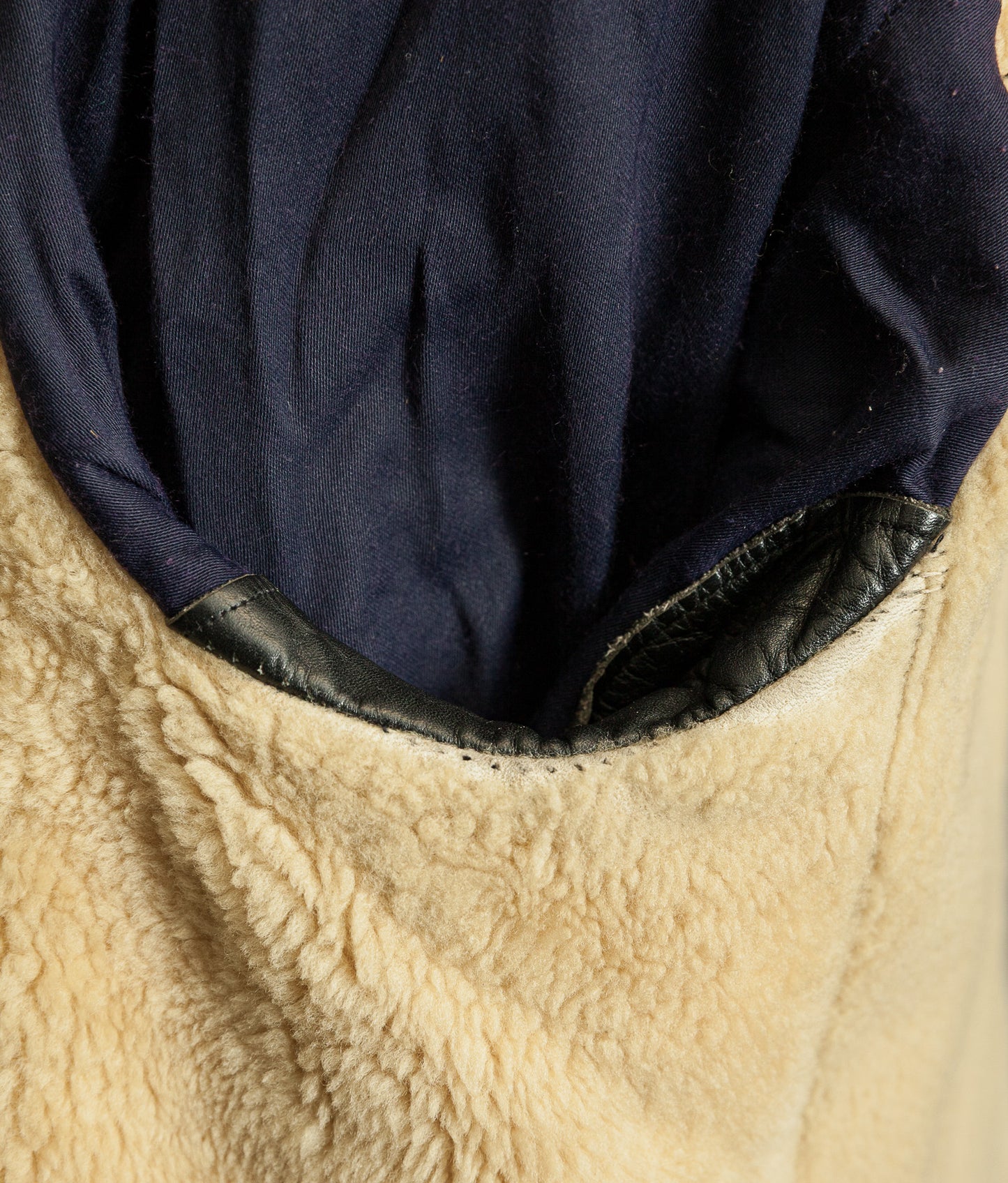 Vintage 1950s American Police Winter Patrol Leather Coat