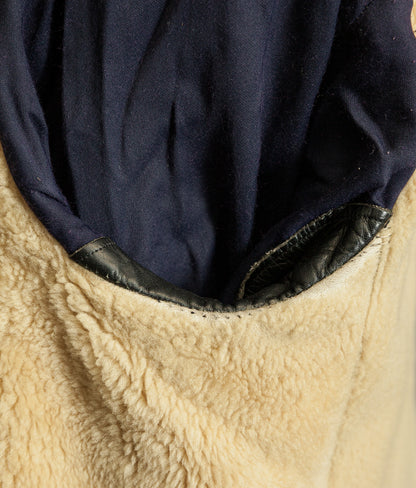 Vintage 1950s American Police Winter Patrol Leather Coat