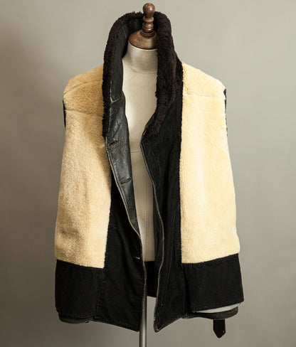 Vintage 1950s American Police Winter Patrol Leather Coat