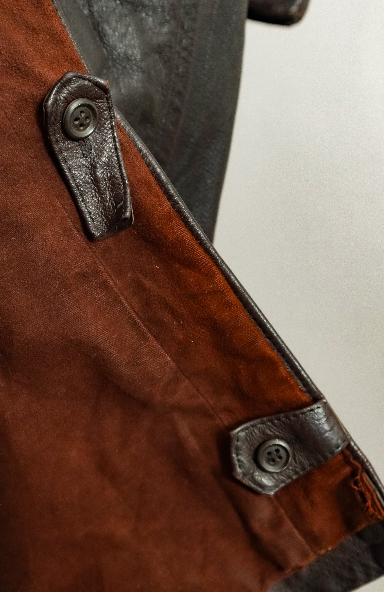 WWII German Wehrmacht Officer's Goatskin Leather Trenchcoat (XL-46)