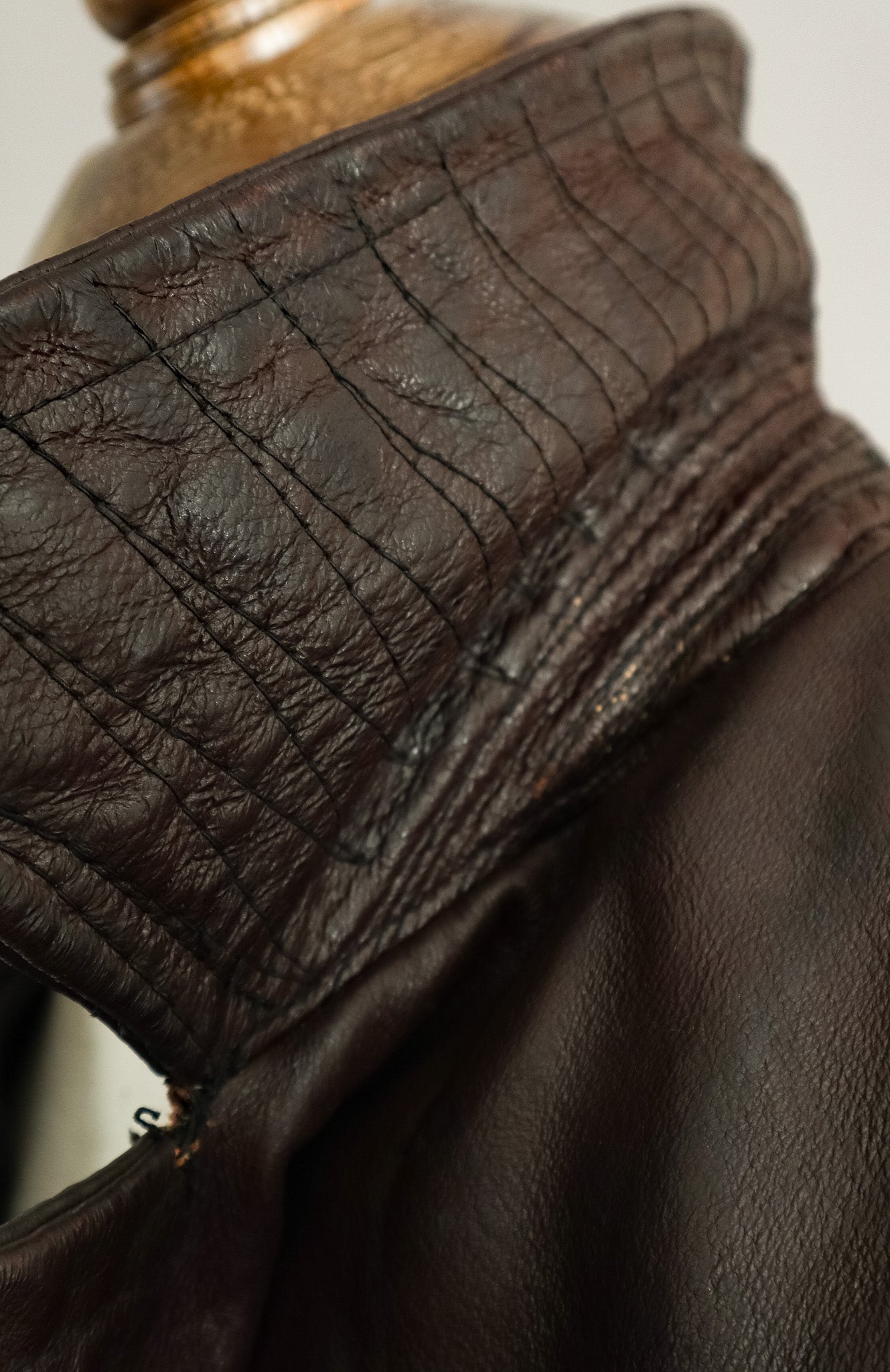 WWII German Wehrmacht Officer's Goatskin Leather Trenchcoat (XL-46)
