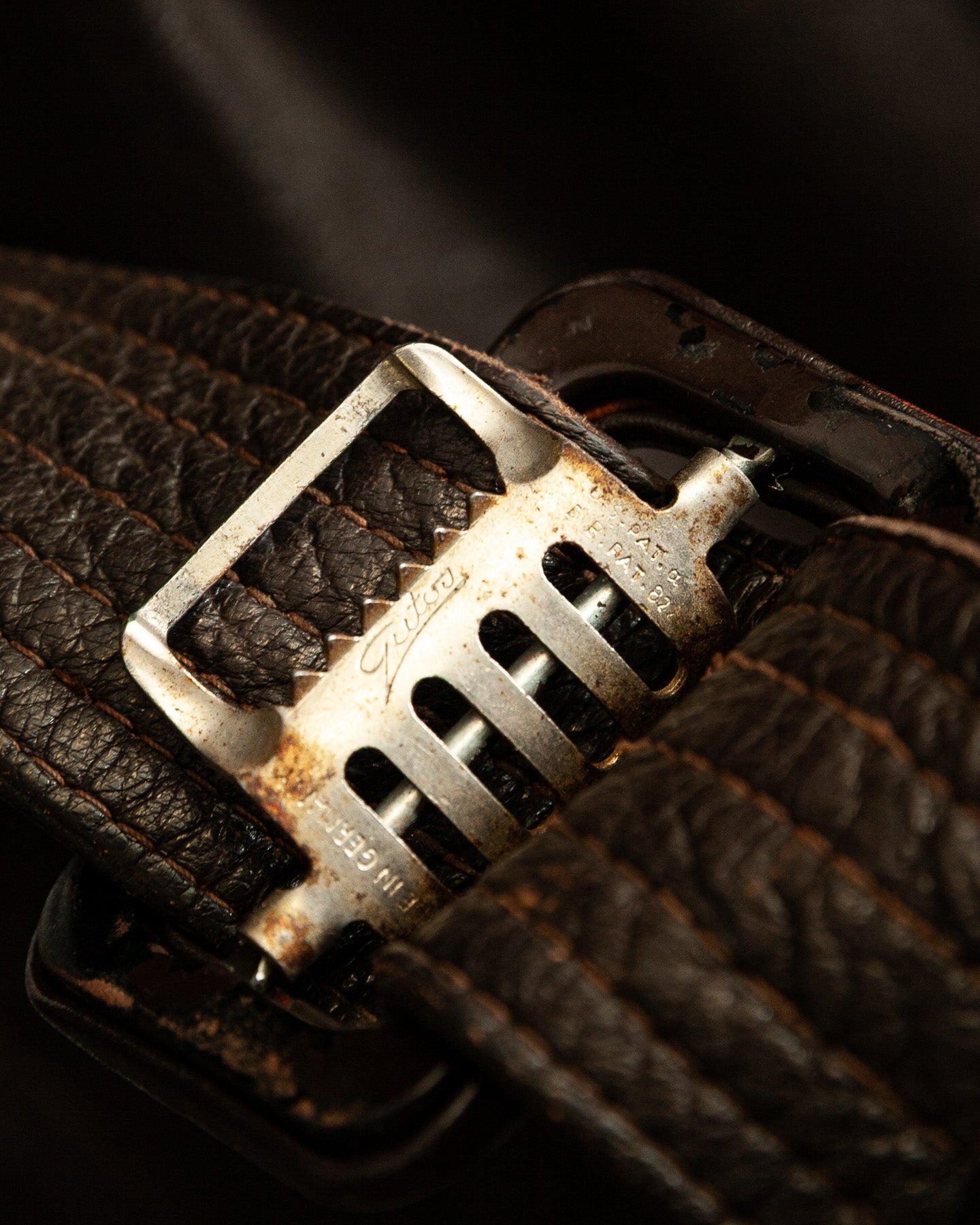 Vintage WW2 1940s German Officer Goatskin Leather Trench Coat