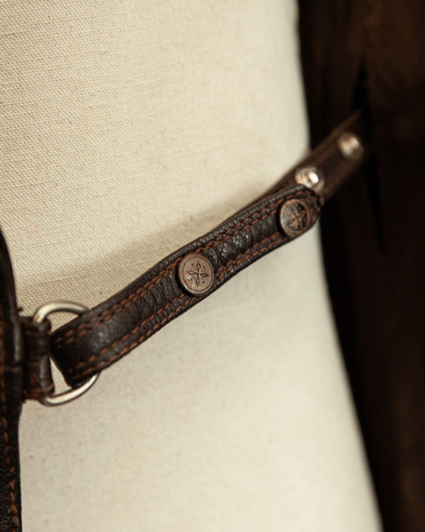 Vintage WW2 1940s German Officer Goatskin Leather Trench Coat