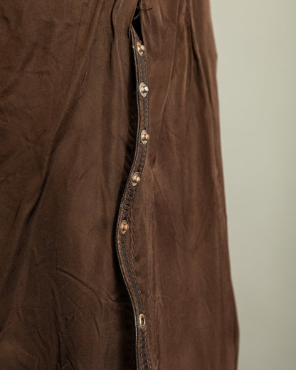 Vintage WW2 1940s German Officer Goatskin Leather Trench Coat