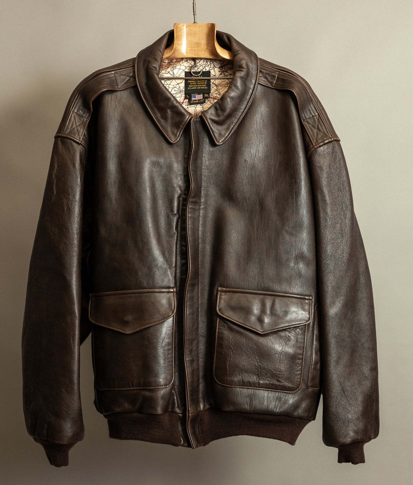 Vintage 1990s Avirex A2 Leather Flying Jacket USA Made