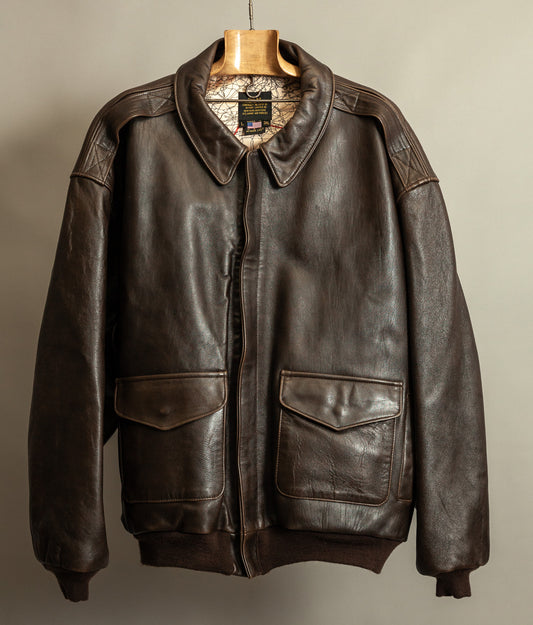 Vintage 1990s Avirex A2 Leather Flying Jacket USA Made