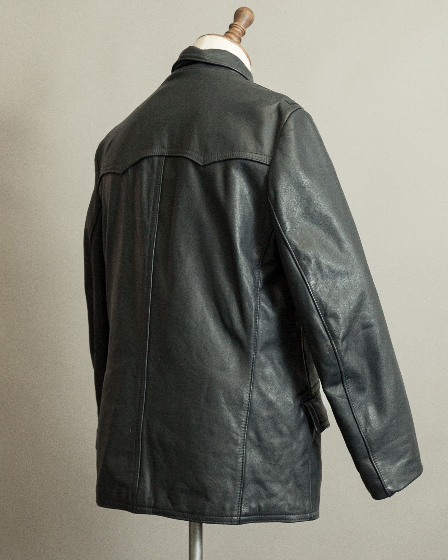 Vintage 1960s German Border Control Leather Jacket - Bundesgrenzschutz
