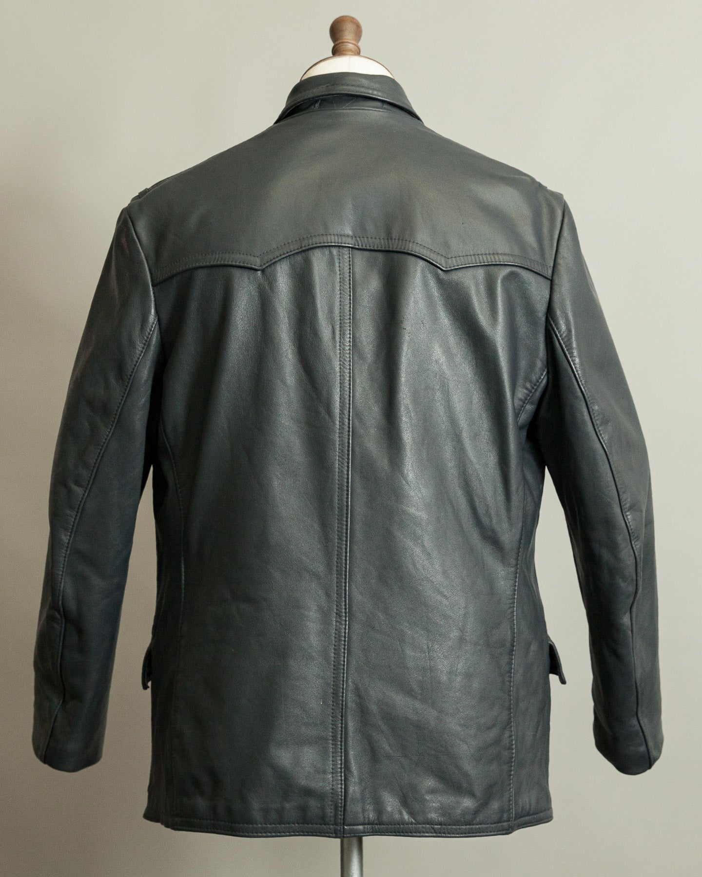 Vintage 1960s German Border Control Leather Jacket - Bundesgrenzschutz