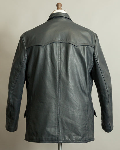 Vintage 1960s German Border Control Leather Jacket - Bundesgrenzschutz