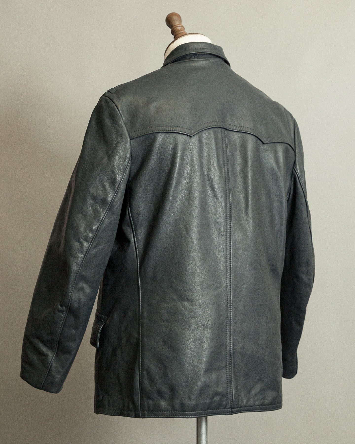 Vintage 1960s German Border Control Leather Jacket - Bundesgrenzschutz
