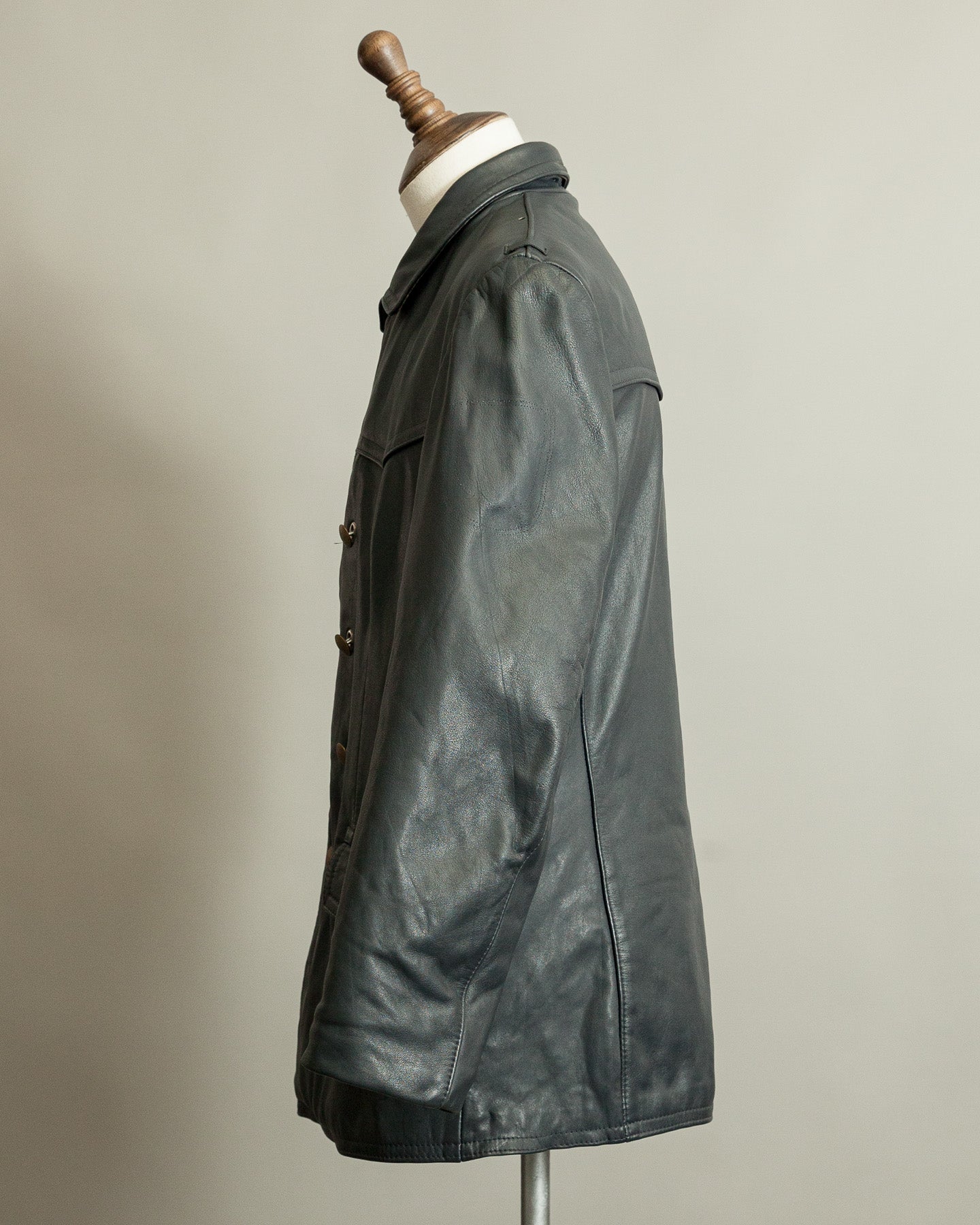Vintage 1960s German Border Control Leather Jacket - Bundesgrenzschutz