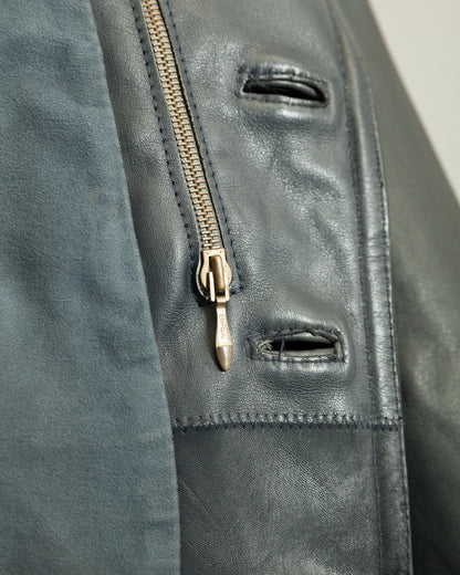 Vintage 1960s German Border Control Leather Jacket - Bundesgrenzschutz