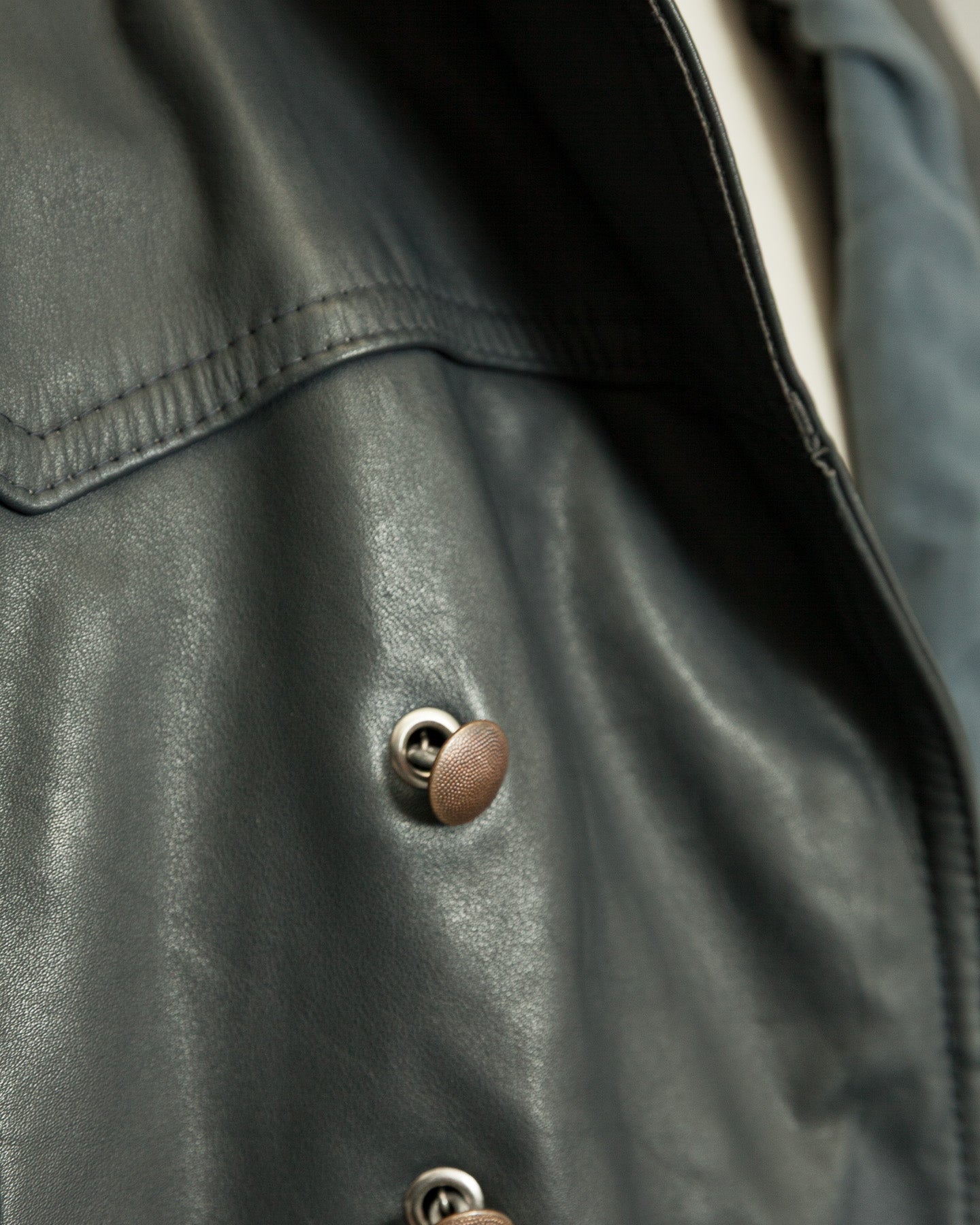 Vintage 1960s German Border Control Leather Jacket - Bundesgrenzschutz