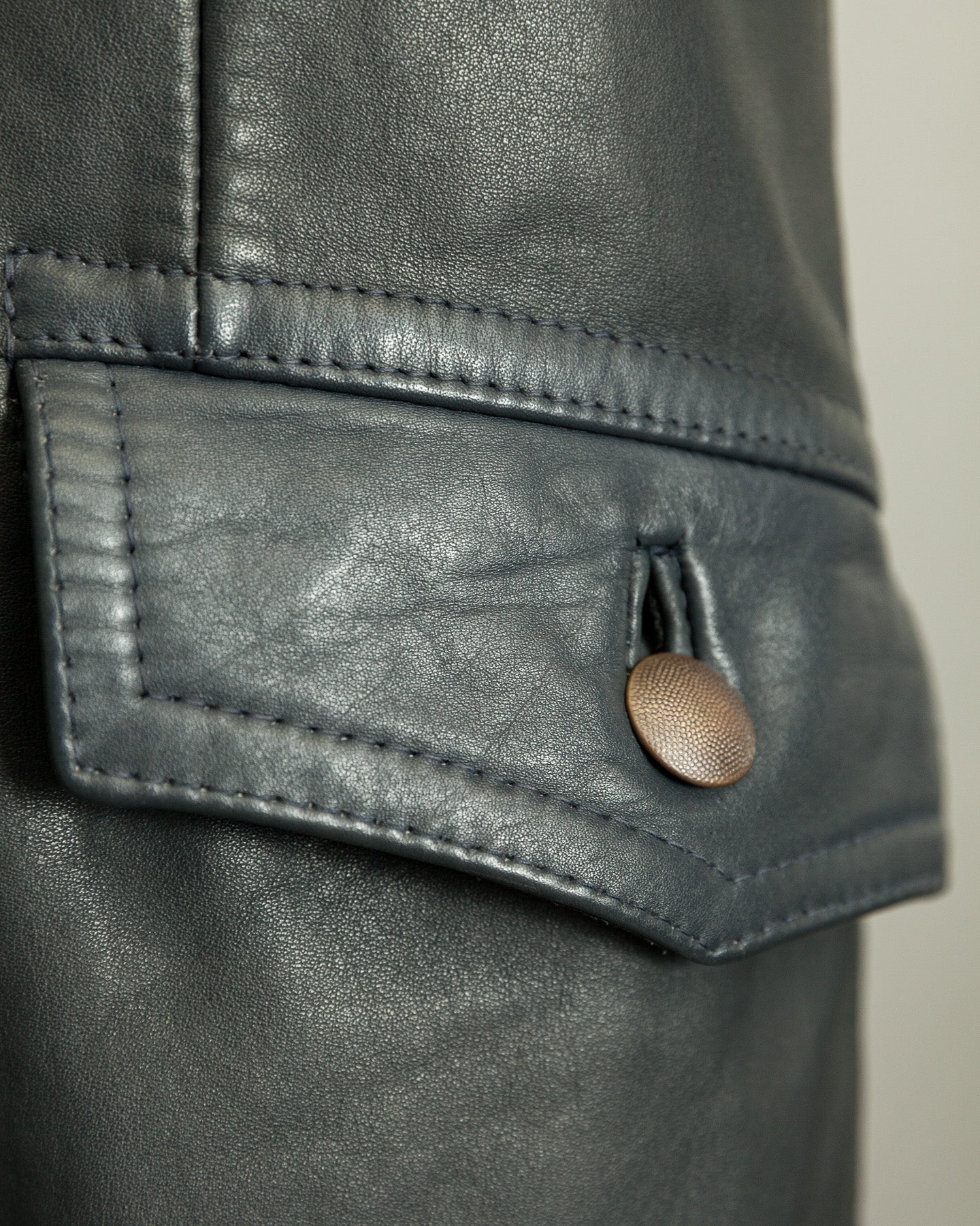 Vintage 1960s German Border Control Leather Jacket - Bundesgrenzschutz