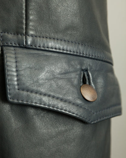 Vintage 1960s German Border Control Leather Jacket - Bundesgrenzschutz