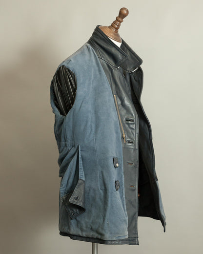 Vintage 1960s German Border Control Leather Jacket - Bundesgrenzschutz