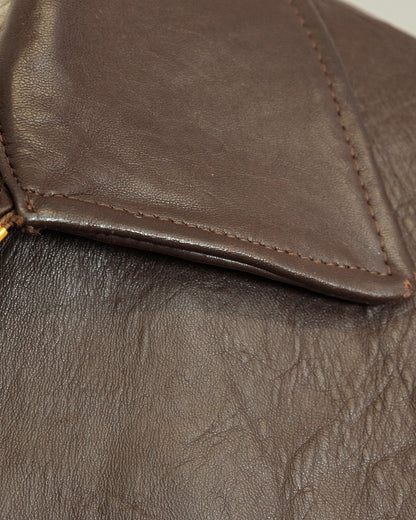 1950s French Workwear Leather Utility Jacket
