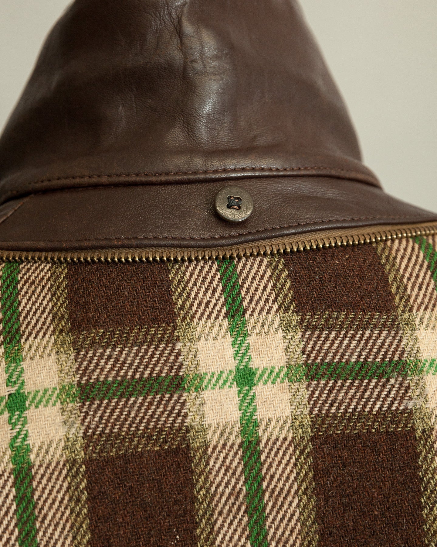 1950s French Workwear Leather Utility Jacket