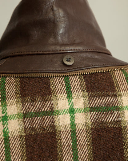 1950s French Workwear Leather Utility Jacket
