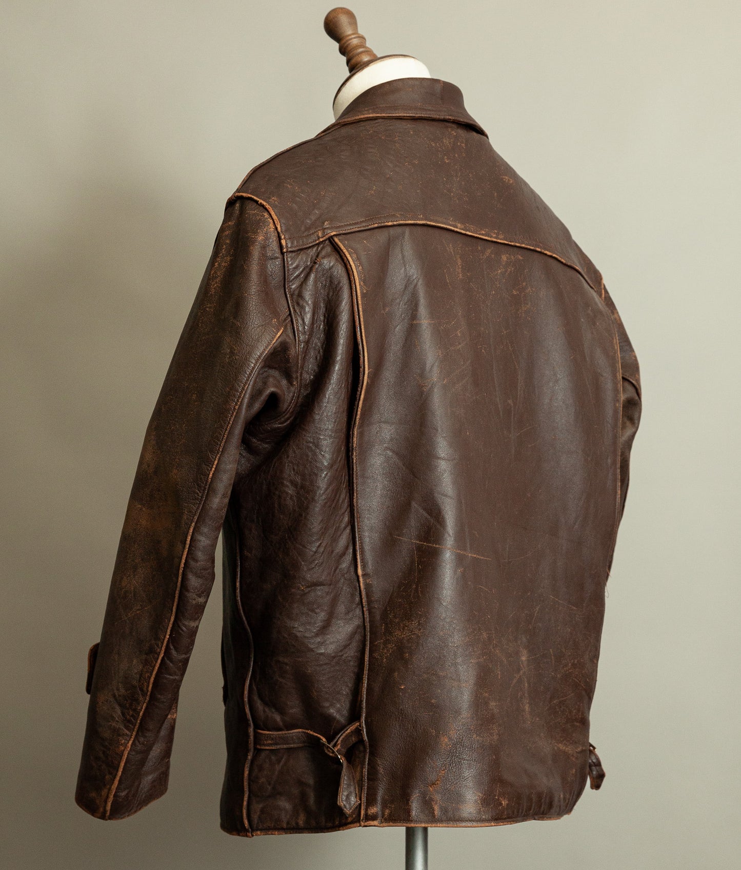 1950s French Leather Industrial Workwear Jacket