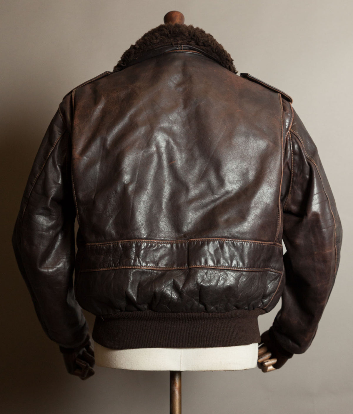 Vintage Schott 184SM A-2 Naked Cowhide Leather Flight Jacket Made in USA