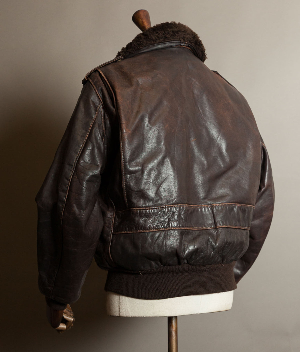 Vintage Schott 184SM A-2 Naked Cowhide Leather Flight Jacket Made in USA