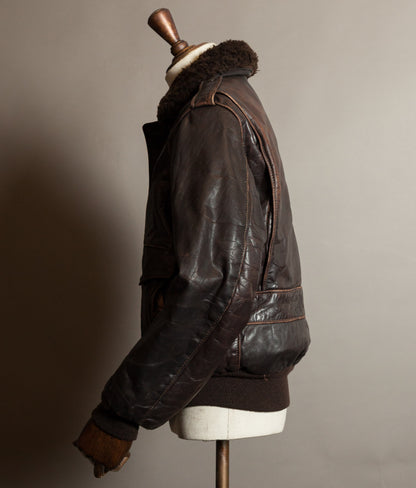 Vintage Schott 184SM A-2 Naked Cowhide Leather Flight Jacket Made in USA