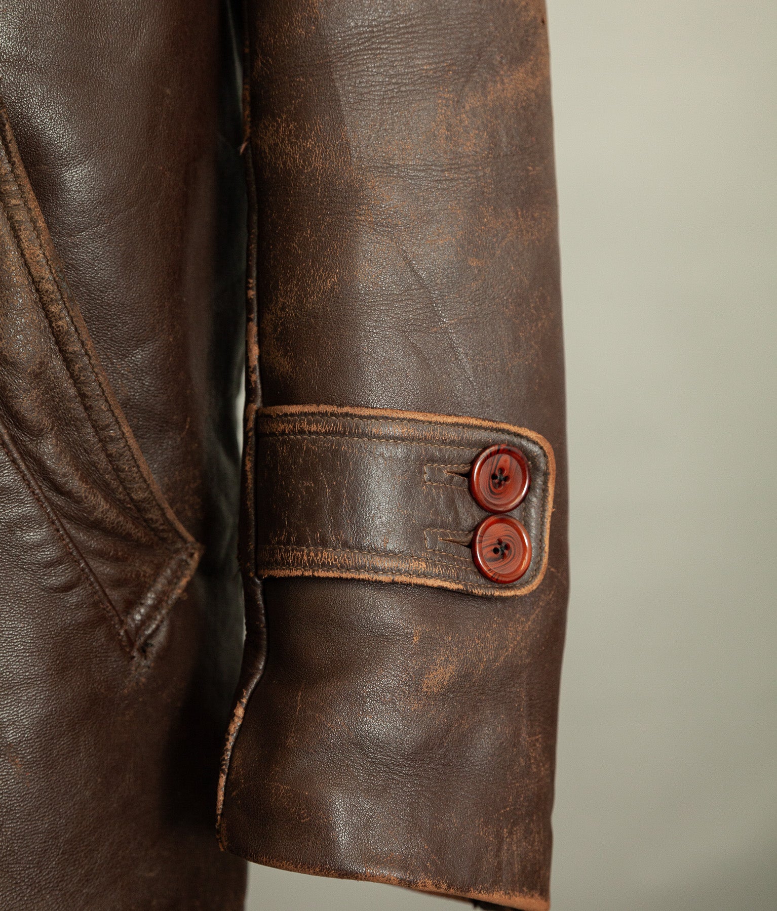 1950s French Leather Industrial Workwear Jacket