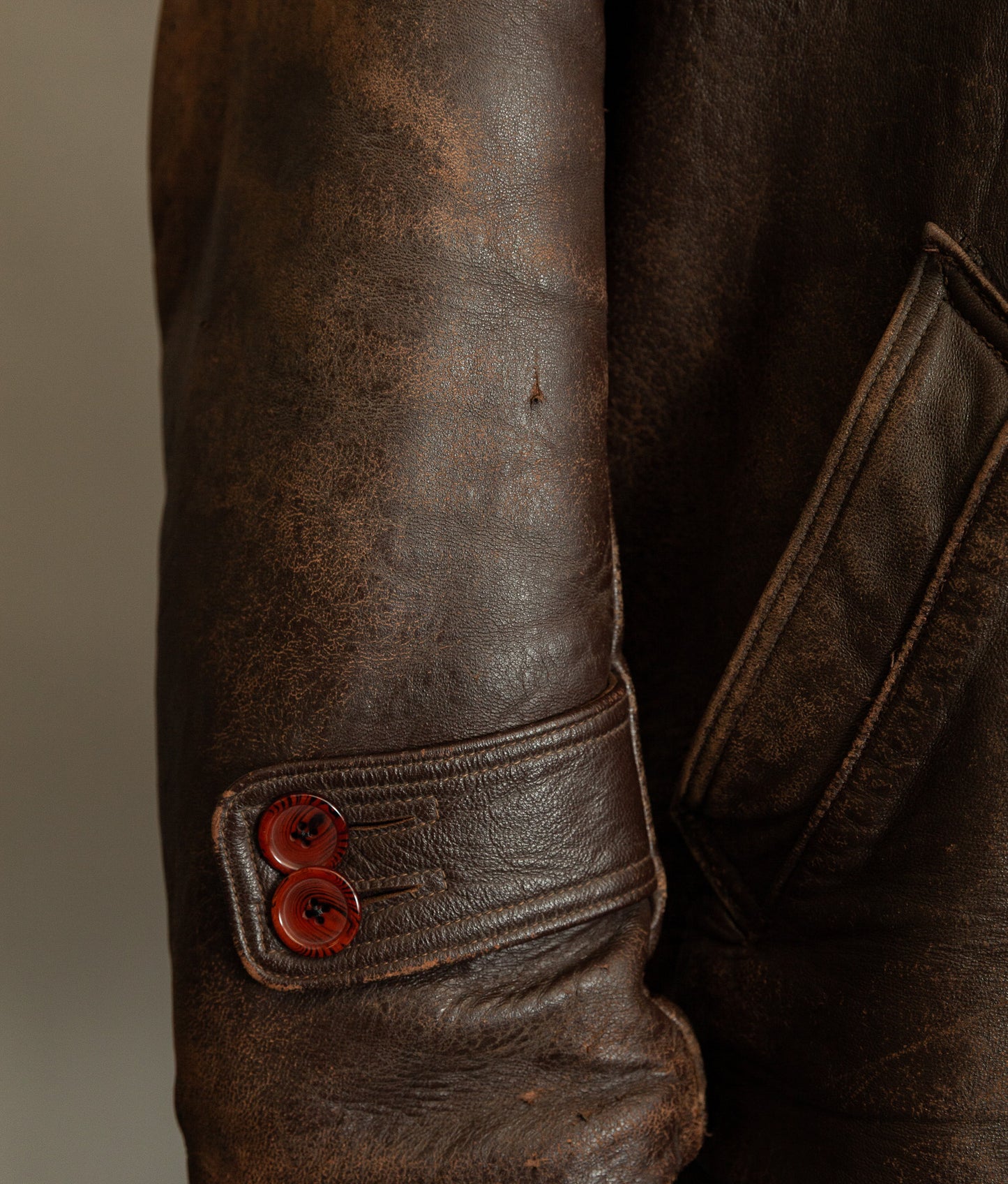 1950s French Leather Industrial Workwear Jacket