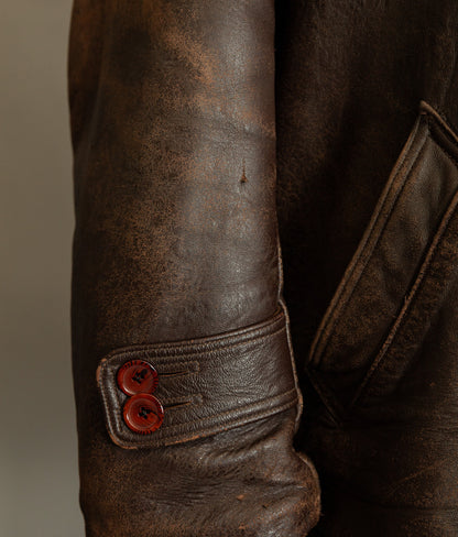 1950s French Leather Industrial Workwear Jacket