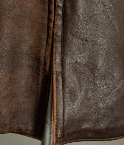 1950s French Leather Industrial Workwear Jacket