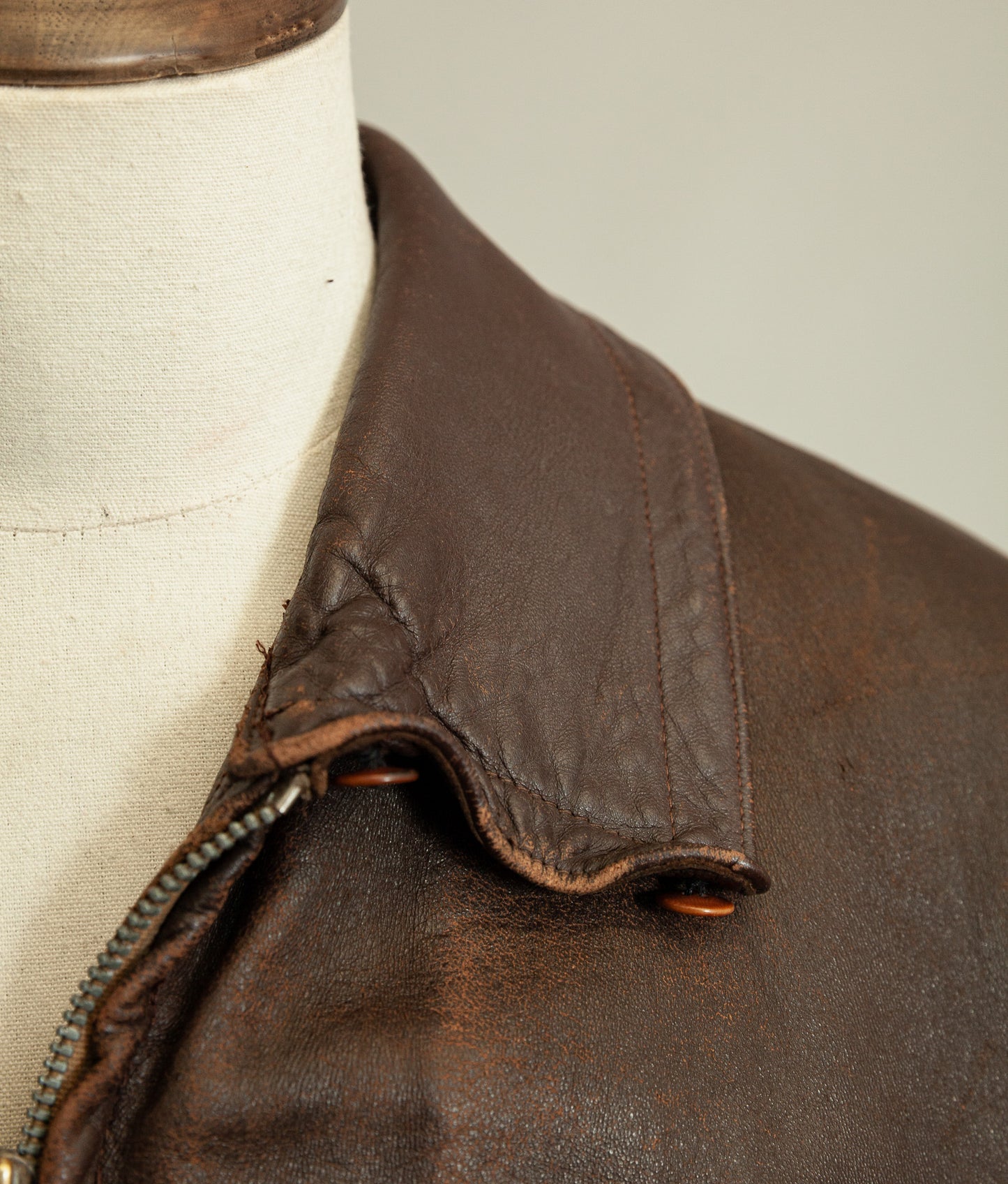1950s French Leather Industrial Workwear Jacket