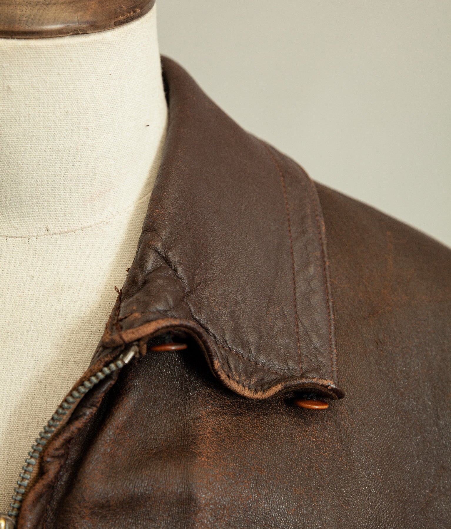 1950s French Leather Industrial Workwear Jacket