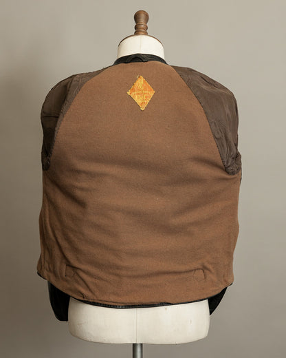 1950s Italian Police Motorcycle Jacket Goatskin Leather Riri Zippers