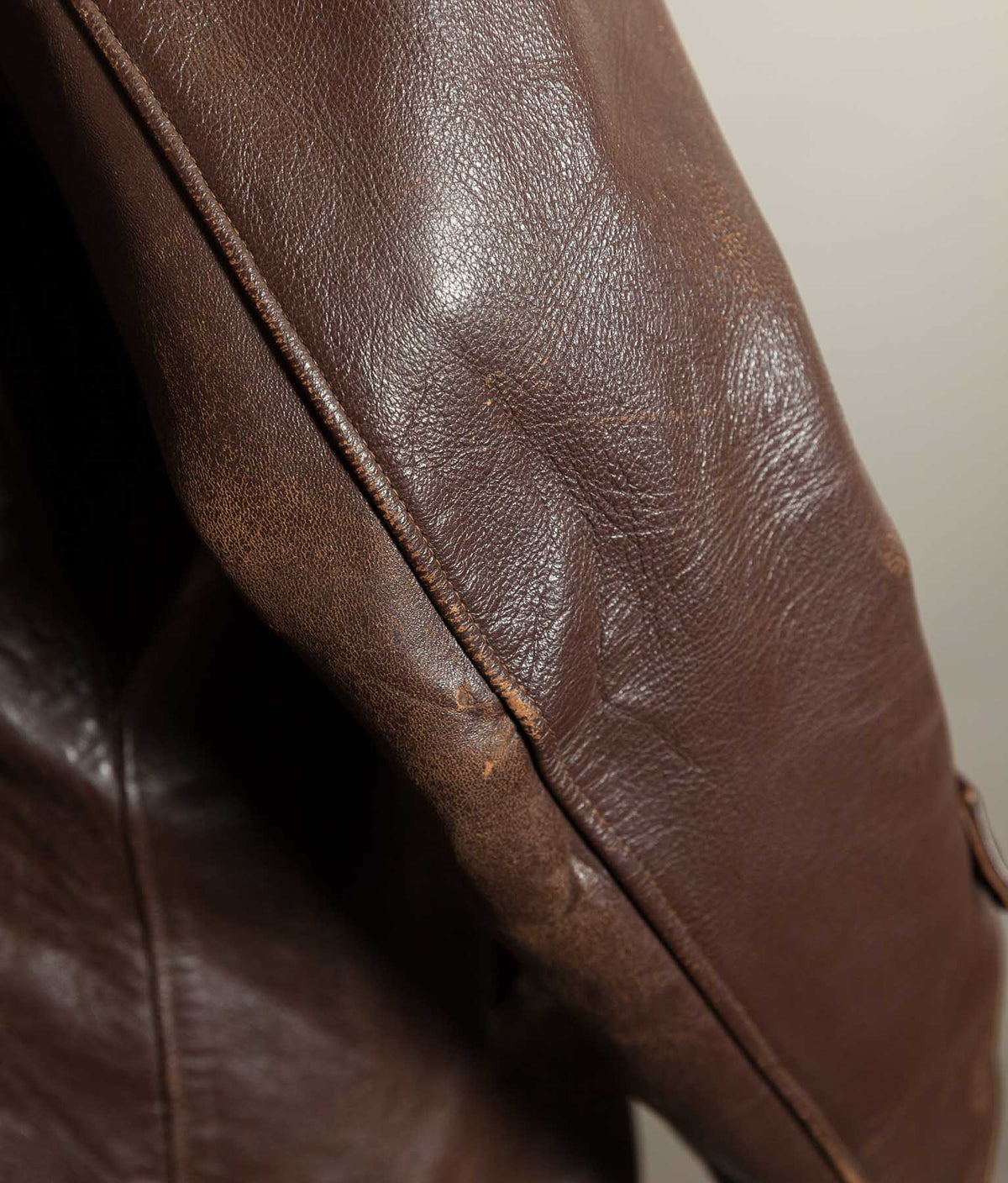 Original 1950s French Leather Work Jacket Wool Lined Vitex Zips