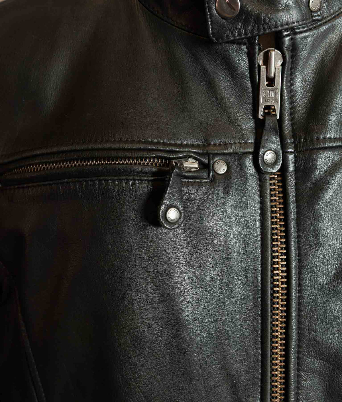 Schott NYC LC9201 Cowhide Leather Motorcycle Jacket