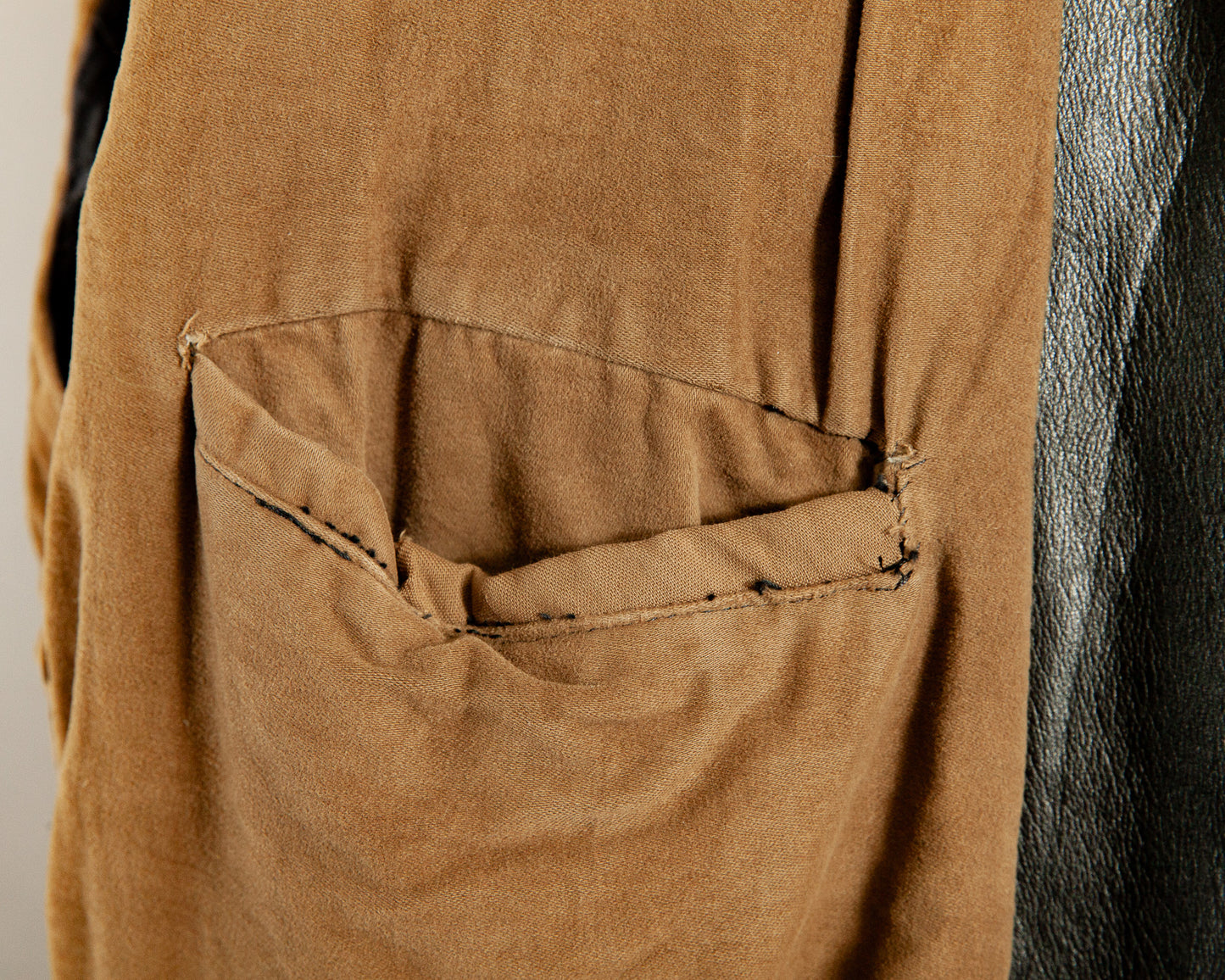 Vintage 1940s German Leather Motorcycle Jacket- XL (46)