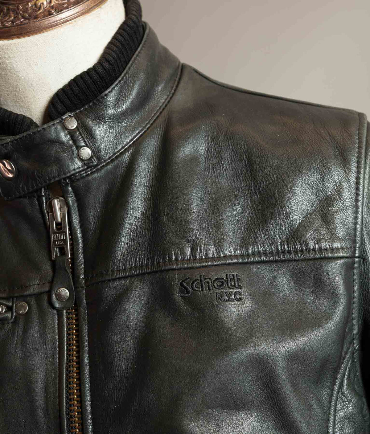 Schott NYC LC9201 Cowhide Leather Motorcycle Jacket