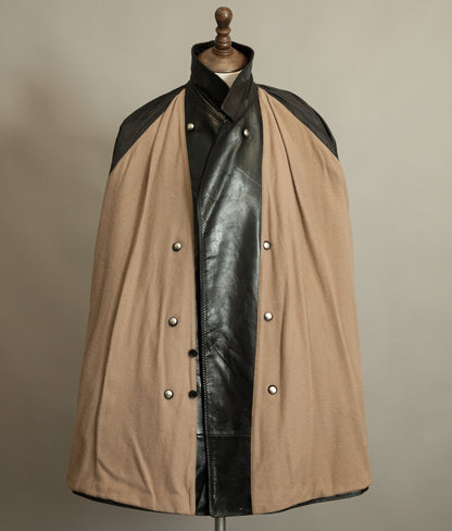 1950s Italian Police Senior Officer Horsehide Leather Trench Coat