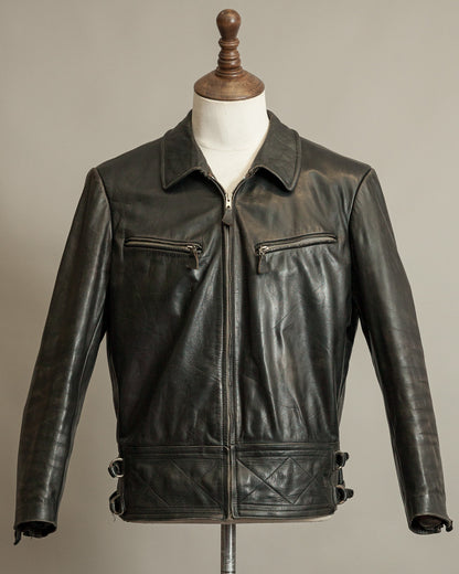 Vintage 1950s Austrian Police Motorcycle Jacket with RITSCH Zips
