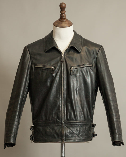 Vintage 1950s Austrian Police Motorcycle Jacket with RITSCH Zips