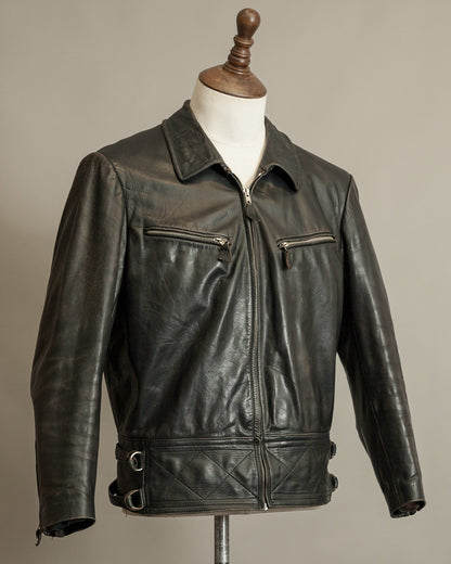 Vintage 1950s Austrian Police Motorcycle Jacket with RITSCH Zips