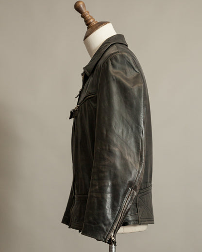 Vintage 1950s Austrian Police Motorcycle Jacket with RITSCH Zips