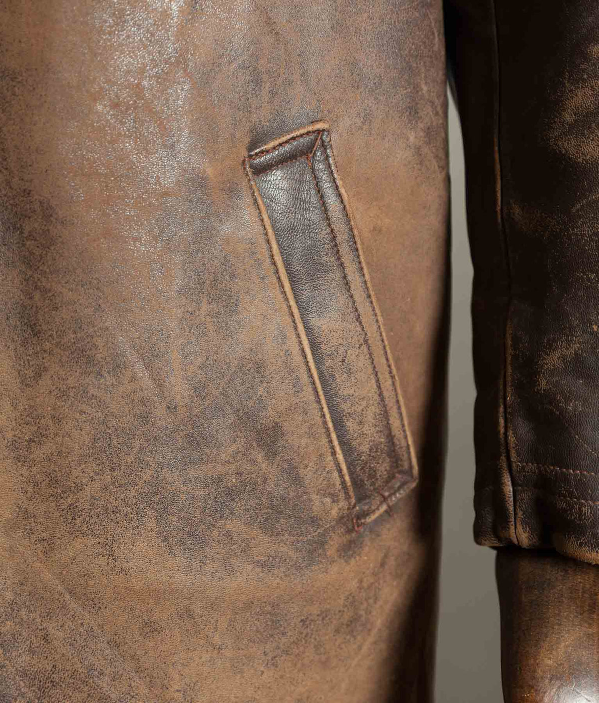 Original 1950s Grillon French Vachette Leather Workwear Jacket