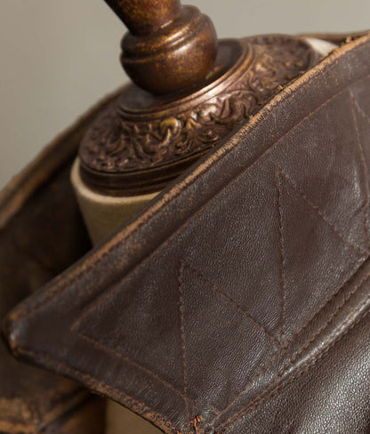 Original 1950s Grillon French Vachette Leather Workwear Jacket