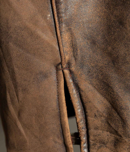Original 1950s Grillon French Vachette Leather Workwear Jacket