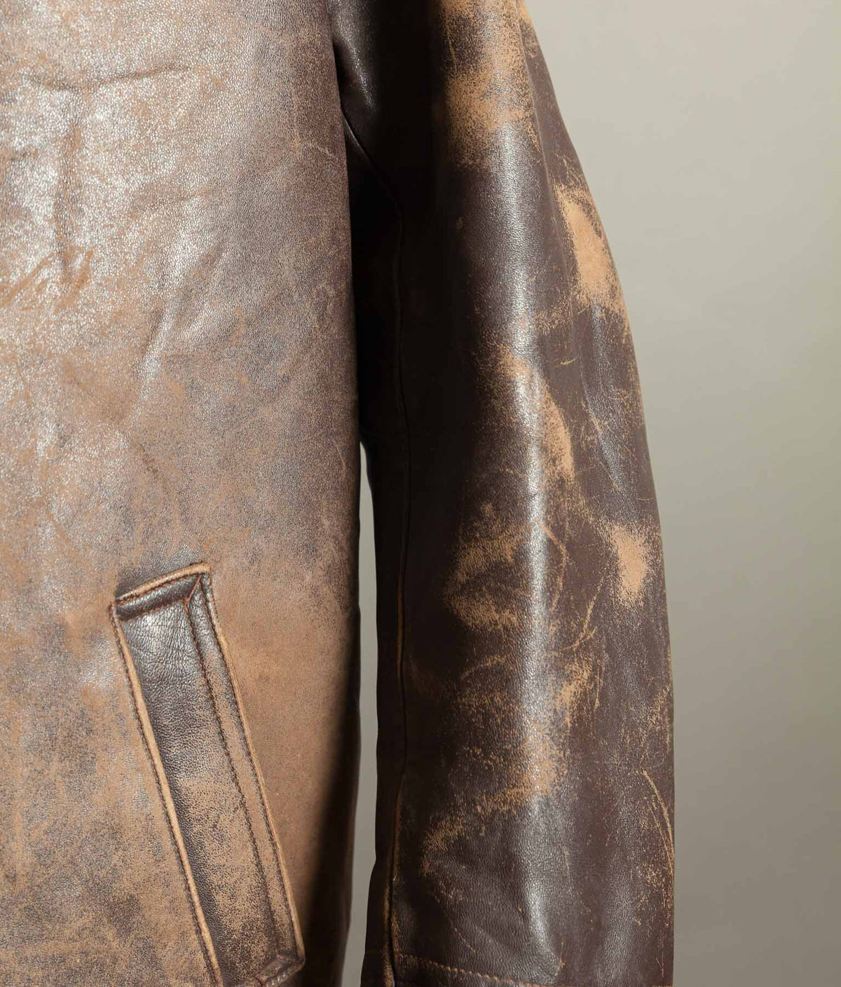 Original 1950s Grillon French Vachette Leather Workwear Jacket