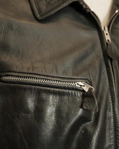 Vintage 1950s Austrian Police Motorcycle Jacket with RITSCH Zips